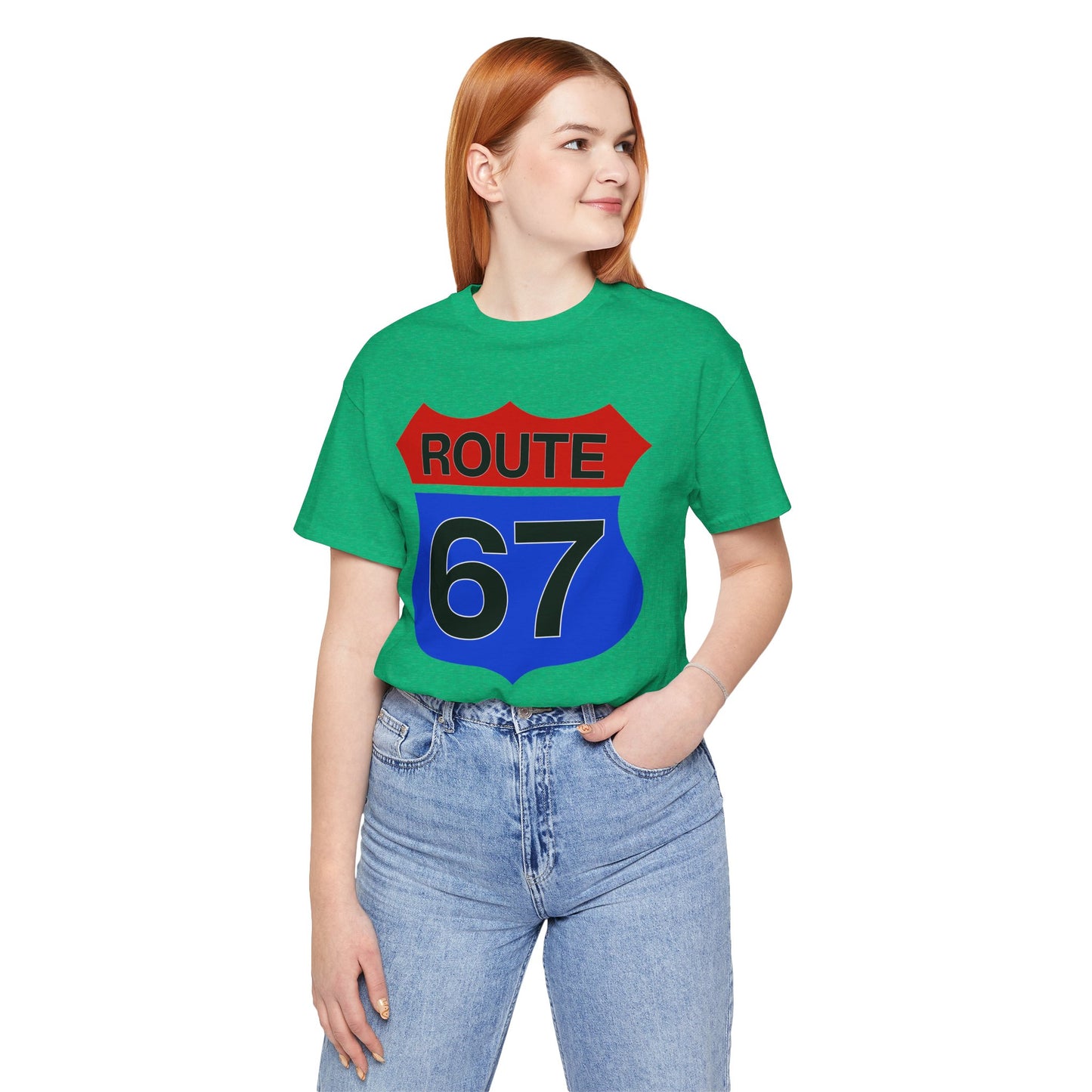 Red & Blue Route 67 – Unisex Tee
