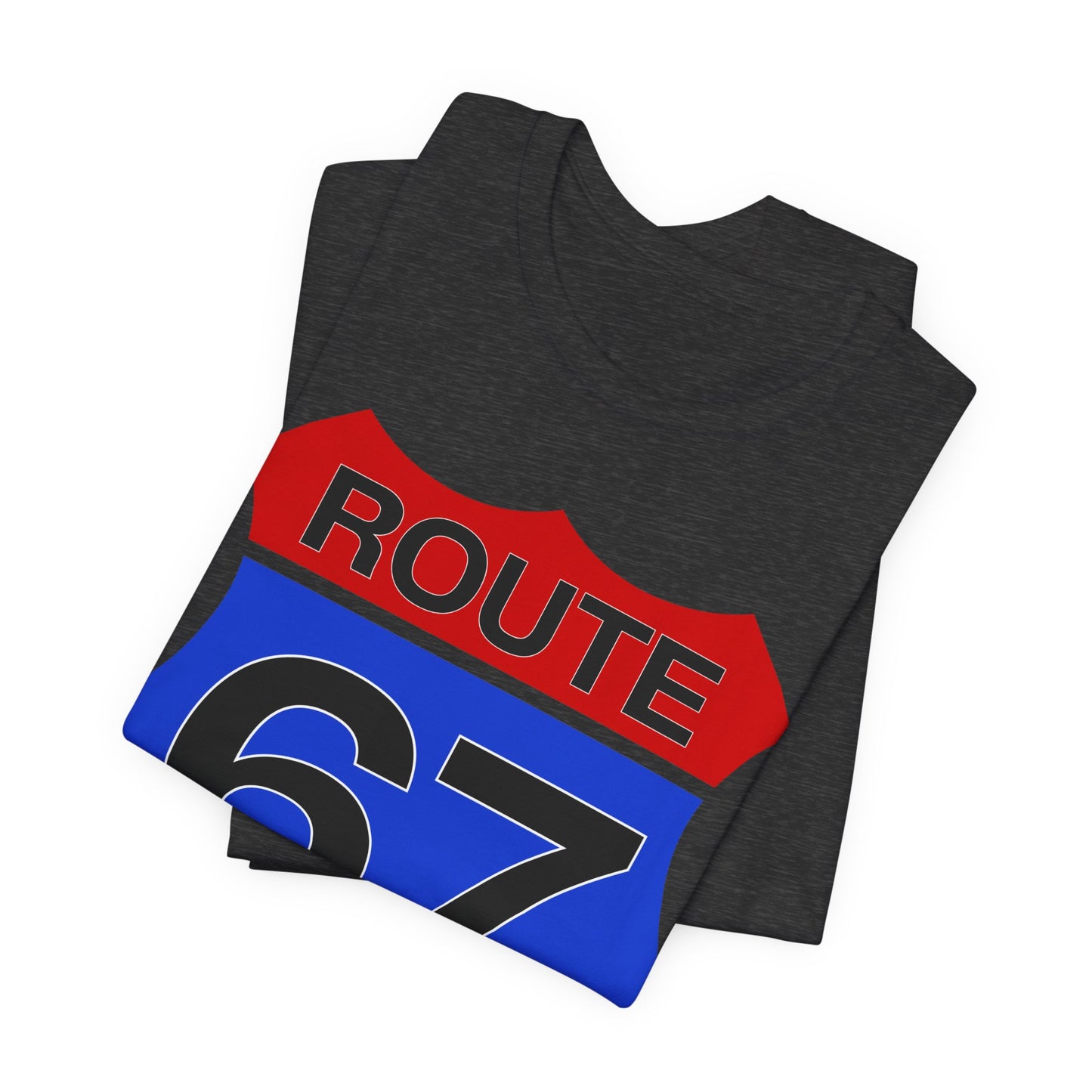 Red & Blue Route 67 – Unisex Tee