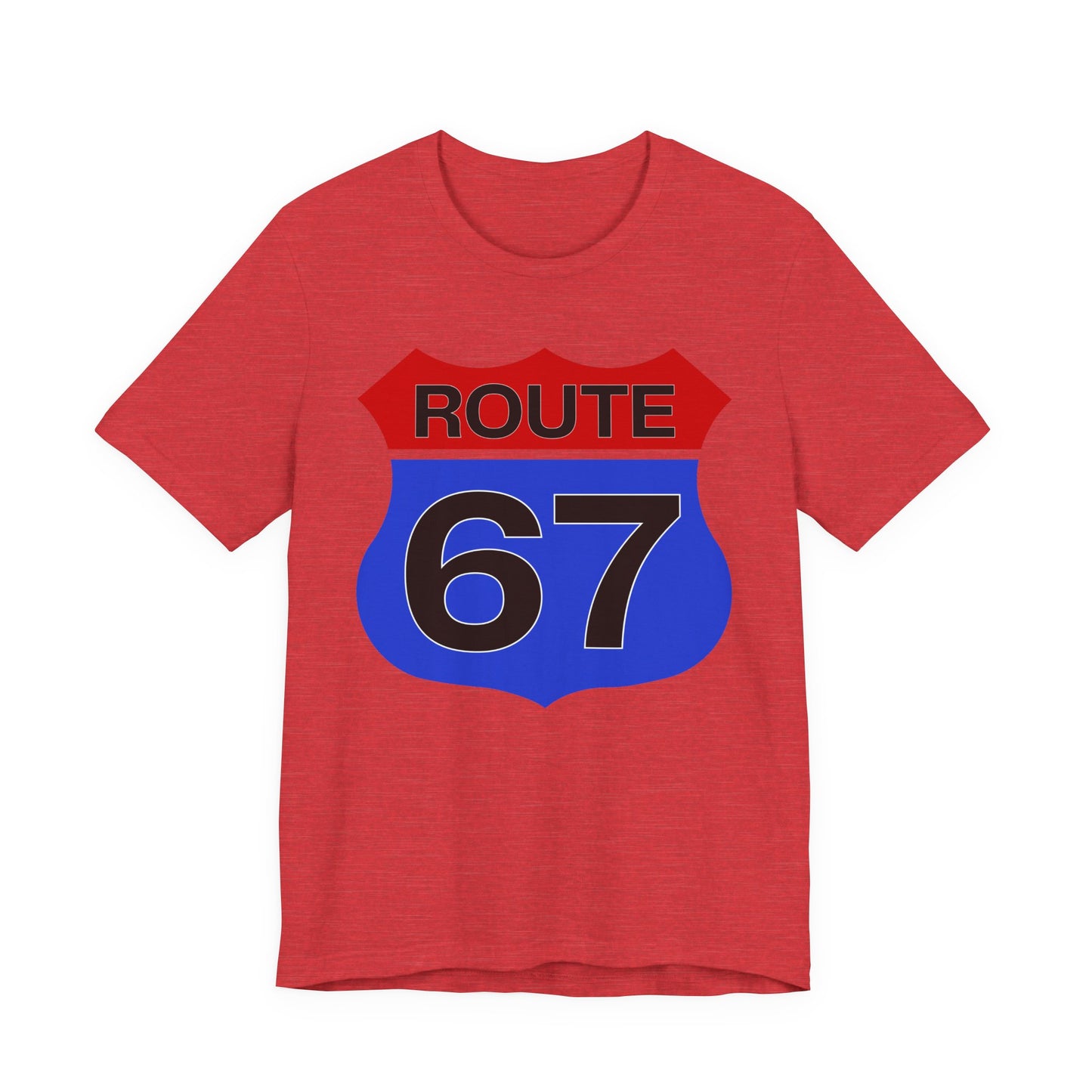 Red & Blue Route 67 – Unisex Tee