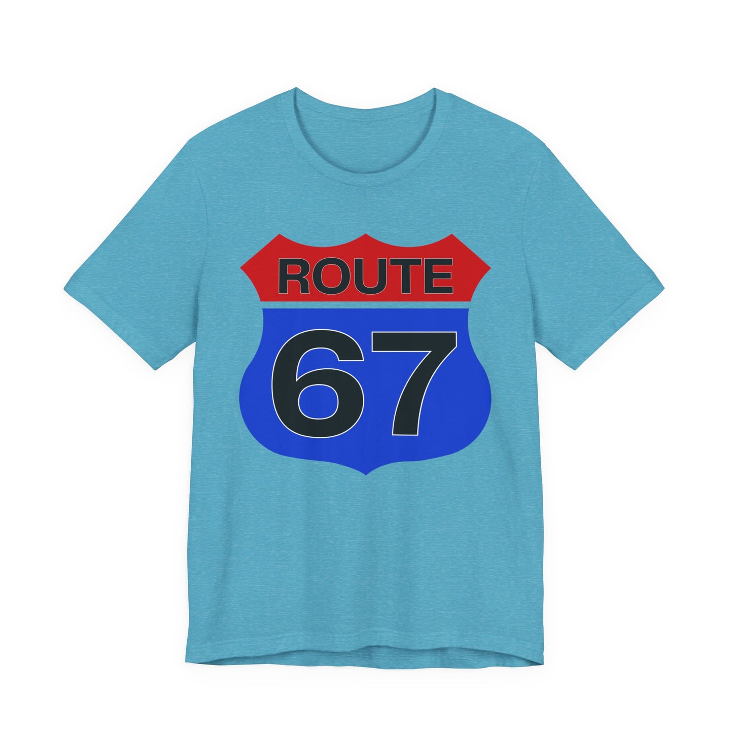 Red & Blue Route 67 – Unisex Tee